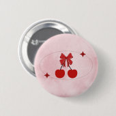 Cherry Ronde Button 5,7 Cm (Voorkant /achterkant)