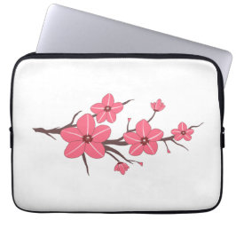 Cherry roze bloemen patroon! laptop sleeve