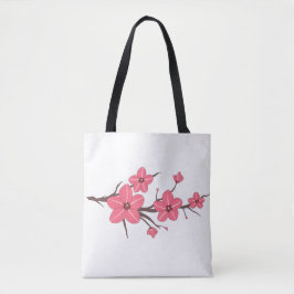 Cherry roze bloemen patroon! tote bag