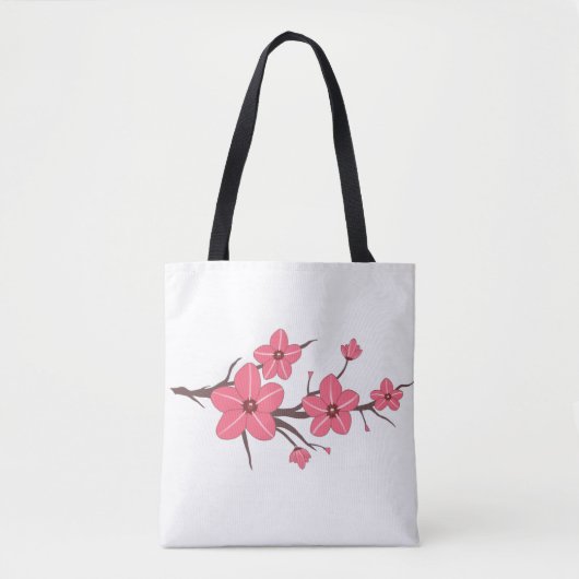 Cherry roze bloemen patroon! tote bag (Voorkant)