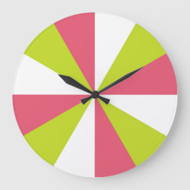 Cherry roze en limoen moderne keuken klok - leuk!