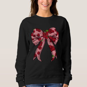 Cherry Roze Rode Coquette Bow voor Vrouwen Meisjes Trui