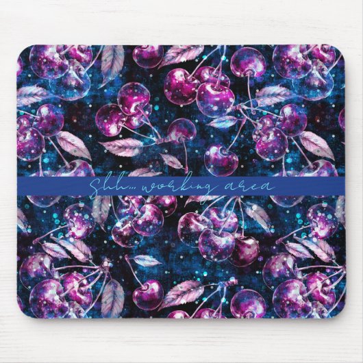 Cherry ruimtereis bewerkbare personalisatie muismat (Voorkant)