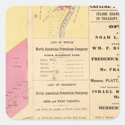 Cherry Run, eigenschap Vierkante Sticker (Voorkant)