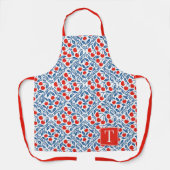 Cherry Rustic Farmhouse French Country Monogram Schort (Voorkant)