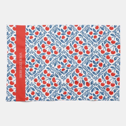 Cherry Rustic Farmhouse French Country Theedoek (Horizontaal)