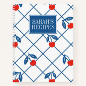 Cherry Rustic Farmhouse Windowpane Recipe Notitieboek (Voorkant)