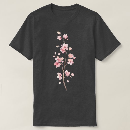 Cherry Sakura ~ Japanse Floral Spring Flower Roink T-shirt (Design voorkant)