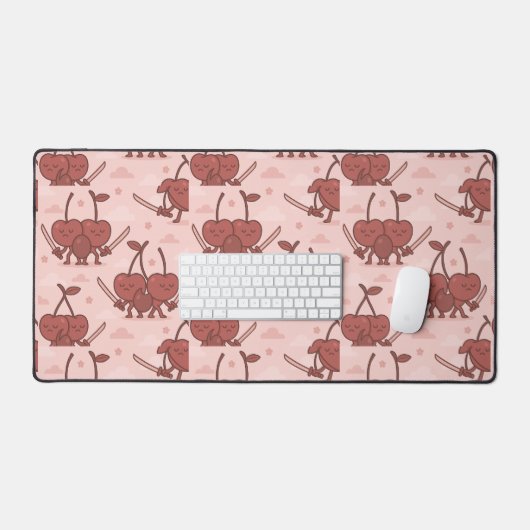 Cherry Samurai Schattig Fruit  Bureaumat (Keyboard & Muis)