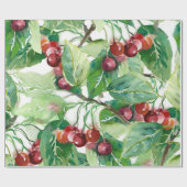 Cherry Seamless Pattern Cadeaupapier (Vlak)