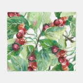 Cherry Seamless Pattern Fleece Deken (Voorkant (Horizontaal))