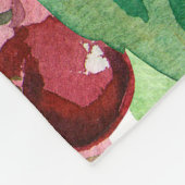Cherry Seamless Pattern Fleece Deken (Hoek)
