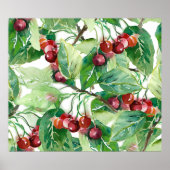 Cherry Seamless Pattern Poster (Voorkant)