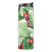 Cherry Seamless Pattern Thermosbeker (Gedraaid links)