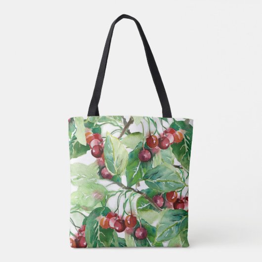Cherry Seamless Pattern Tote Bag (Achterkant)