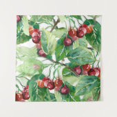 Cherry Seamless Pattern Wandkleed (Voorkant)