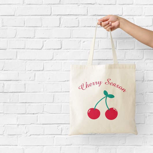 Cherry Seizoen Schattigee Kersen Canvas tas