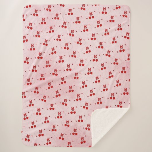Cherry Sherpa Deken (Voorkant)