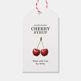 Cherry siroop label voor uw zelfgemaakte recepten! cadeaulabel