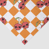 Cherry Skull Checkerboard – Alt esthetisch Tissuepapier (Detail)