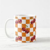 Cherry Skull Checkerboard – Schattigee Gothic stij Koffiemok (Links)