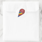 Cherry Sno Cone Red Snocone Summer Shaved Ice Ronde Sticker (Tas)