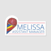 Cherry Sno Cone Snocone Shaved Ice Snack Bar Naamplaatje (Voorkant)