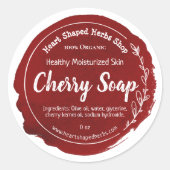 Cherry Soap Label Handmade Business (Voorkant)