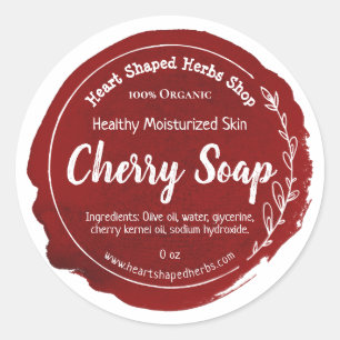  Cherry Soap Label Handmade Business