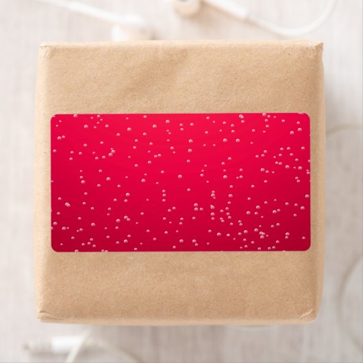 Cherry Soda met Tiny Bubbles Background Art Etiket (Insitu)