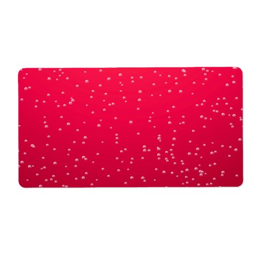 Cherry Soda met Tiny Bubbles Background Art Etiket (Voorkant)