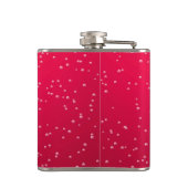 Cherry Soda met Tiny Bubbles Background Art Heupfles (Achterkant)