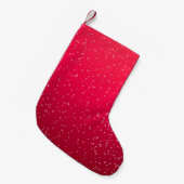 Cherry Soda met Tiny Bubbles Background Art Kleine Kerstsok (Voorkant (Hangend))