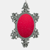 Cherry Soda met Tiny Bubbles Background Art Tin Sneeuwvlok Ornament (Links)