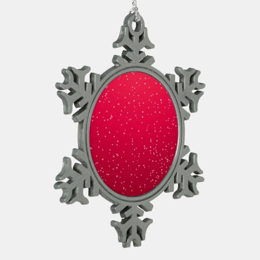 Cherry Soda met Tiny Bubbles Background Art Tin Sneeuwvlok Ornament (Links)