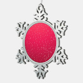 Cherry Soda met Tiny Bubbles Background Art Tin Sneeuwvlok Ornament (Rechts)