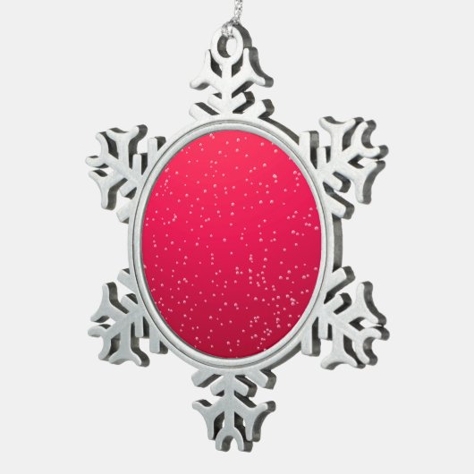 Cherry Soda met Tiny Bubbles Background Art Tin Sneeuwvlok Ornament (Rechts)