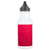 Cherry Soda met Tiny Bubbles Background Art Waterfles (Links)