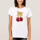 Cherry softball coquette trendy chique shirt (Voorkant)