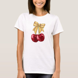 Cherry softball coquette trendy chique shirt