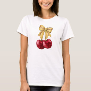 Cherry softball coquette trendy chique shirt