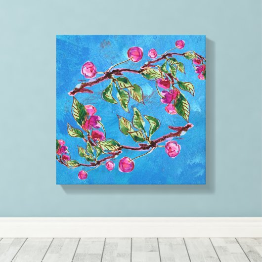 Cherry Splendor Canvas Afdruk (Insitu (Houten vloer))