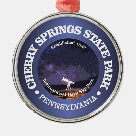Cherry Springs SP Metalen Ornament (Voorkant)