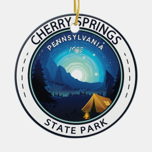 Cherry Springs State Park Pennsylvania Badge Keramisch Ornament (Voorkant)
