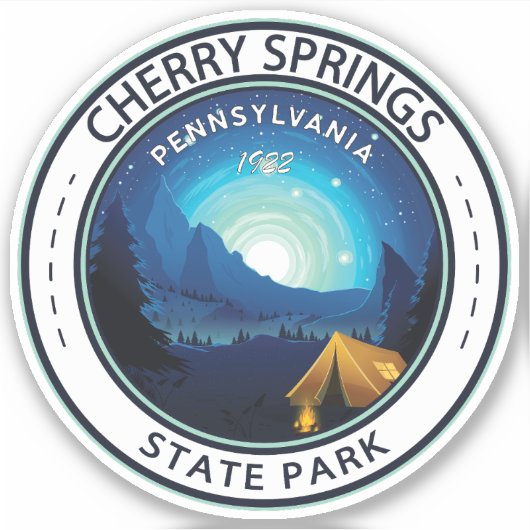 Cherry Springs State Park Pennsylvania Badge Sticker (Voorkant)