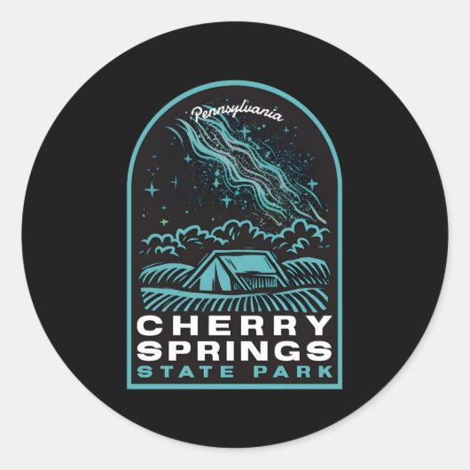 Cherry Springs State Park Pennsylvania Stars Ronde Sticker (Voorkant)