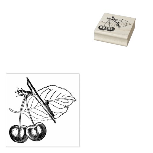  Cherry Stamp Rubberstempel (Gestempeld)