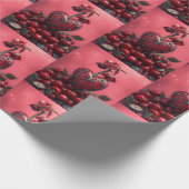 Cherry Steampunk Valentijn Cadeaupapier (Hoek)