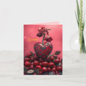 Cherry Steampunk Valentijn Feestdagen Kaart (Voorkant)