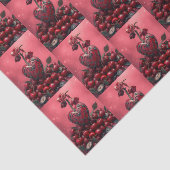 Cherry Steampunk Valentijn Tissuepapier (Detail)